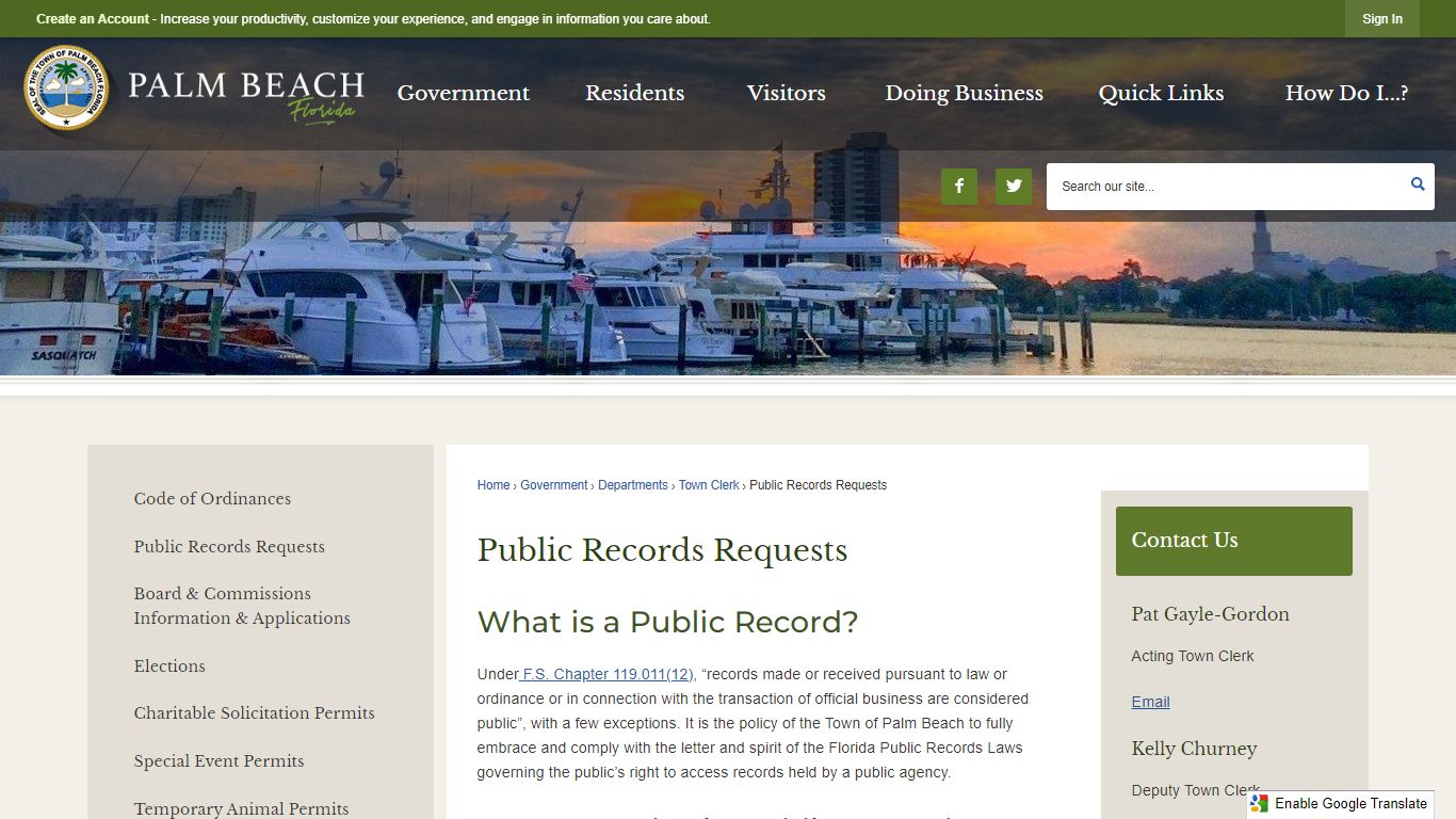 Public Records Requests | Palm Beach, FL - Official Website